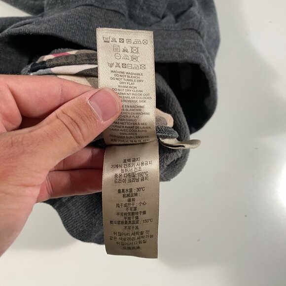 Vintage Burberry Brit Nova Check Lined Slim Fit Sweatpants Gray Men's Size L - Picture 7 of 9